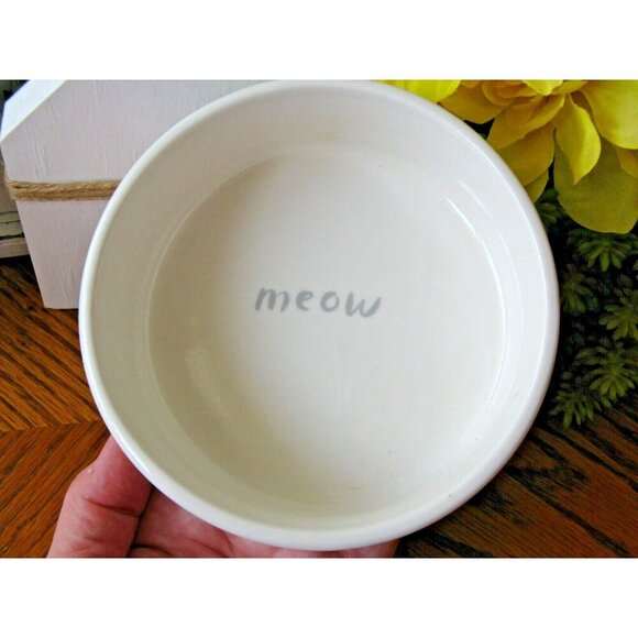 New Fringe Brand Adorable Kitty Cats MEOW Glazed Ceramic Colorful Cat Bowl - 5" - Picture 10 of 10
